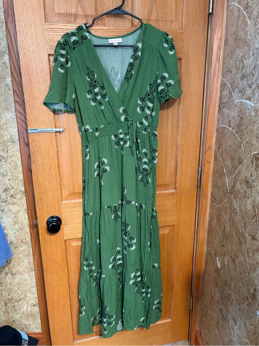 KNOX ROSE green floral maxi dress size SMALL